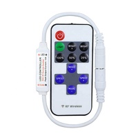 Télécommande sans fil pour bandes LED, variateur de bande DC 5-24V, couleur unique, 11 touches