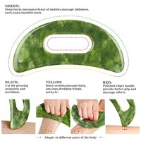 Ensemble d'outils de massage Gua Sha en pierre de jade, anti-cellulite, pour spa, acupuncture, planche de raclage pour soulagement musculaire, marque Sialia, usage domestique et commercial