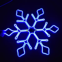 Luces LED Decorativas con Forma de Copo de Nieve, Impermeables IP65, Diseño Temático, 60cm 30CM, para Paisajes Navideños, Exteriores y Calles