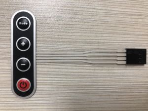 Bàn Phím Công Tắc Màng 4 Nút Dập Nổi Vật Liệu PET Mờ 0.13Mm Có Keo Dính - Product Image 2