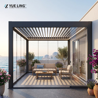 Pergola en aluminium sur mesure à toit à persiennes pour les constructeurs et les entrepreneurs, terrasse extérieure, structure en aluminium 6063