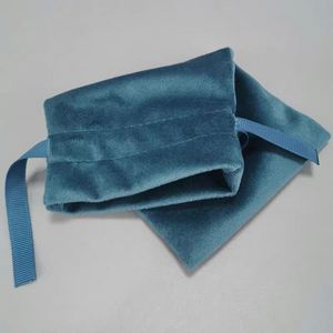 Factory Price Promotional Custom <b>Drawstring</b> Jewelry <b>Pouch</b> Packaging Velvet Bags With Logo Printing - Product Image 5