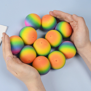 ของเล่นบีบคลายเครียด TPR รุ่นใหม่ ลูกบอลสายรุ้ง ขนาด 5.0 ซม. ของเล่นบีบสควิชชี่สำหรับเด็ก ขายดี - Product Image 5