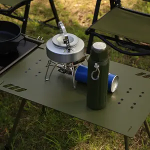 Gran oferta, mesa De aluminio DIY De Camping, mesa plegable portátil para pícnic al aire libre