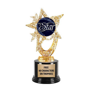 Noble fabricante Metal oro brillo <span class=keywords><strong>Astral</strong></span> estrella personalizado Spinner insertar logro deportes escuela premios trofeo - Product Image 1