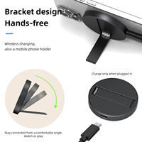 Gadget électronique Accessoires pour téléphone Support de charge magnétique sans fil Support de téléphone portable en aluminium avec chargeur magnétique sans fil