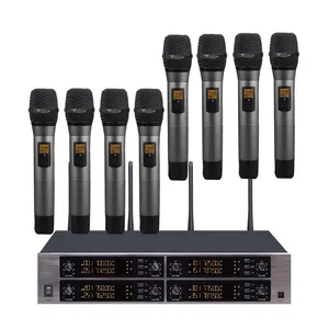 MXC880 Top 8WD 8 Microphone cardioïde numérique sans fil portable Performance sur scène système karaoké stabilisation du Signal d'église