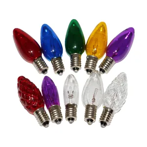 9 Pack Of 34V, 3W, E10, MES Spare Christmas Bulb Lamp For Candle Bridge,  Dencon