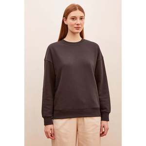 Sudadera de Cuello Redondo para Mujer, Tejida, Manga Regular, Color Antracita - Product Image 6