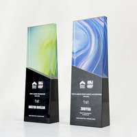 Trophées et médailles en cristal noir pour récompenses d'employés, trophées d'anniversaire, d'honneur et d'appréciation MH-J0943