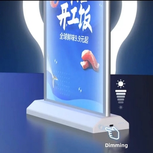 A4 hai mặt <span class=keywords><strong>LED</strong></span> lightbox quảng cáo áp phích chiếu sáng biển quảng cáo cho các cửa hàng bán lẻ pin sạc dễ dàng cài đặt - Product Image 4