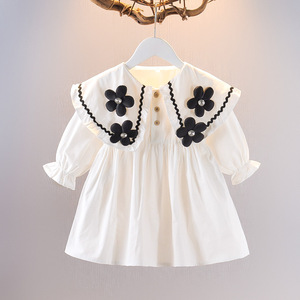Vestido de <span class=keywords><strong>Princesa</strong></span> de Manga Larga de Algodón para Niñas Power Factory, Estilo Occidental de Primavera y Otoño, Falda Infantil a <span class=keywords><strong>la</strong></span> Moda - Product Image 1