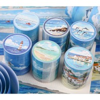 1 rouleau de ruban adhésif avec lettres de la série Coast, décorations DIY pour la mise en scène de carnets bullet journal