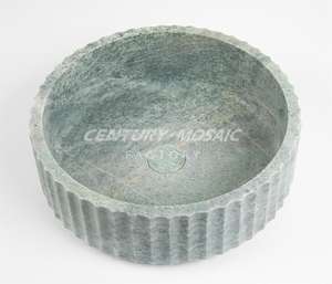 Vasque à Poser en Marbre Naturel Ming Green Centurymosaic, Vente en Gros, Personnalisée en Usine Thaïlandaise pour Salle de Bain - Product Image 4