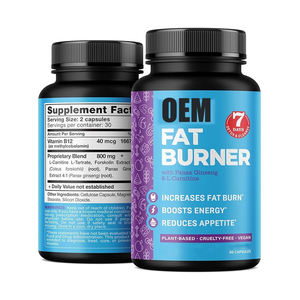 OEM capsule bruciagrassi Private Label con Panax Ginseng e <span class=keywords><strong>L</strong></span>-carnitina aumenta il consumo di grasso aumenta <span class=keywords><strong>l</strong></span>'energia riduce <span class=keywords><strong>l</strong></span>'<span class=keywords><strong>appetito</strong></span> - Product Image 1