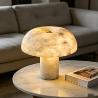 Lampe de table moderne en albâtre, design champignon minimaliste, lumière de chevet de luxe pour villa, appartement, majlis, décoration de table Ramadan Aïd