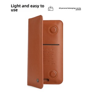 Custodia per telefono compatibile con Apple <span class=keywords><strong>iPhone</strong></span> 17 Pro, OPPO/vivo, custodia a libro in pelle stile <span class=keywords><strong>Samsung</strong></span>, effetto pelle genuina con porta carte - Product Image 1