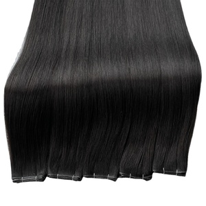 Popular <span class=keywords><strong>en</strong></span> 2026 # Extensiones de <span class=keywords><strong>Cabello</strong></span> Humano 100% con Trama Invisible Genius Weft Color 1B, Doble Trama, Cutícula Alineada, Cómodas y Duraderas - Product Image 1