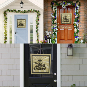 Corte láser moderno 'He Is Risen' Decor Sign Frase Christian Catholic Home & Community Centers Pascua Cumpleaños Boda Bodegón - Product Image 5