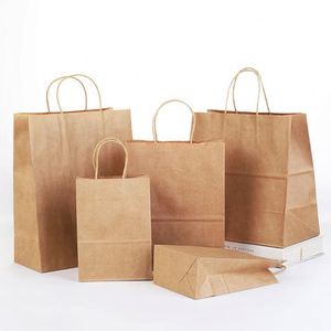 Sac fourre-tout en papier kraft tendance à prix abordable, imprimé sur mesure, écologique, pour le commerce de détail et l'emballage cadeau - Product Image 6