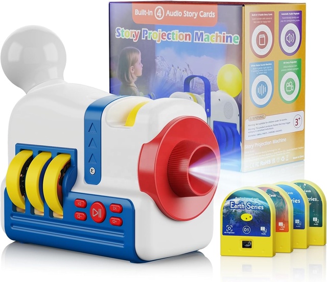 Kids Story Projector Kids Story Projector with 32 Stories 2-in-1 Night Light & Story Projection with Audio Narrative