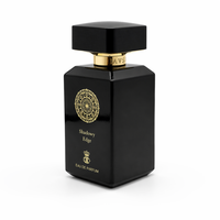Eau de Parfum Luxe Shadowy Edge pour Homme 80ml, Parfum Boisé Longue Durée avec Flacon Carré Noir et Coffret Cadeau Médaillon Doré