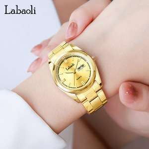 Ensemble de montres pour couple en acier inoxydable minimaliste, étanches, lumineuses, montres à quartz pour hommes et femmes, OEM/ODM, montre personnalisée - Product Image 5