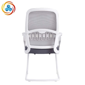 Chaise de bureau ergonomique à dossier mi-haut en maille avec base cantilever – Soutien lombaire moderne pour bureau à domicile, salle de réunion, réception, pliable - Product Image 6