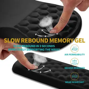 Set bantalan Mouse ergonomis, bantalan Mouse 2 in 1 desain Gel memori penuh dan tonjolan pijat nyeri lorong karpal penghilang rasa sakit