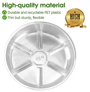 Sous-plateaux pour plantes, lot de 20, 6/8/10/12 pouces, sous-plateaux transparents en plastique pour pots de <span class=keywords><strong>fleurs</strong></span>, plateaux de récupération d'eau pour pots de <span class=keywords><strong>fleurs</strong></span> d'intérieur et d'extérieur - Product Image 4