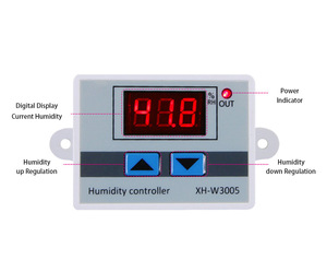 Pop kỹ thuật số độ ẩm Điều khiển 12V/24V/110-220V NTC cảm biến không thấm nước LED hiển thị Màn hình điều khiển thông minh chuyển đổi ma trận - Product Image 3