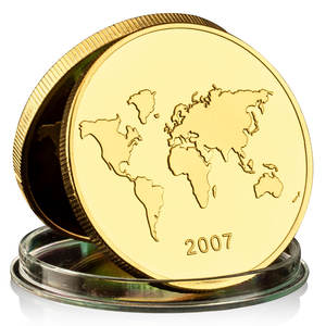 Farbdruck Die große Mauer vergoldete sammler-Münze Geschenk Neue sieben Wunder der Welt große Gebäude Souvenir-Münzen - Product Image 2