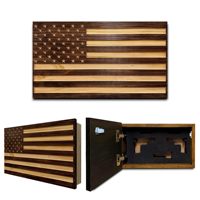 Armoire de rangement dissimulée en bois, boîte de présentation sécurisée à accès rapide magnétique avec mousse découpée sur mesure pour objets de collection à domicile