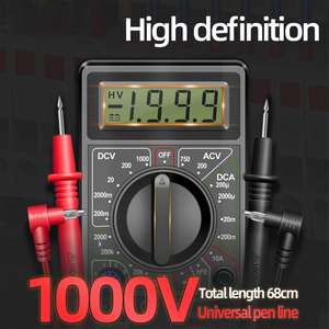 DT830B multimètre numérique AC/DC 750/1000V voltmètre ampèremètre <span class=keywords><strong>Ohm</strong></span> testeur haute sécurité compteur portable test d'affichage LCD - Product Image 4