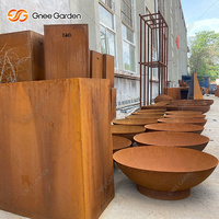 Petits braseros en acier corten, décoration de jardin, bol en acier corten