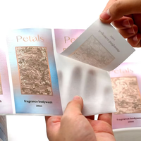 Autocollant personnalisé en relief UV avec texture 3D pour produits chimiques quotidiens, étiquette autocollante pour emballage de parfum et de gel douche