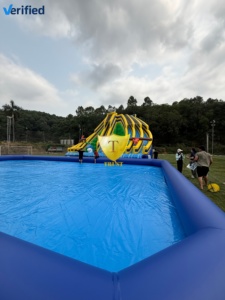 Bâche PVC Premium 0,9 mm <span class=keywords><strong>pour</strong></span> Aire de Jeux Aquatiques Multi-Toboggans, Projet de Divertissement Aquatique, Fournisseur d'Usine, Équipement de Jeux d'Eau, Piscine Gonflable - Product Image 2