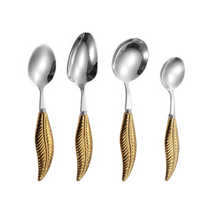 Cubertería de Acero Inoxidable 304 con Mango de Cerámica, Cuchillo para Carne/Horquilla/Cuchara de Té, Juego de Postre para Hotel - Product Image 5
