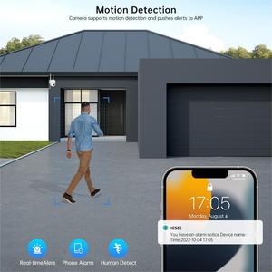 Icsee กล้องวงจรปิดกลางแจ้งระบบ PTZ WIFI WIFI, กล้องวงจรปิดโดมเครือข่าย5MP แบบ PTZ WiFi ไร้สาย IP การ์ดหน่วยความจำติดตามอัตโนมัติสองทางที่เก็บข้อมูลแบบคลาวด์ - Product Image 4