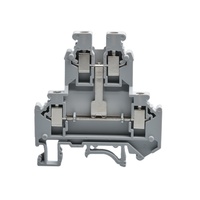 UTL 500V 32A double couche cuivre acier inoxydable pince à vis connecteur de fil din borniers montés sur rail remplacer UKK3