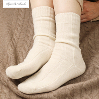 Chaussettes pour femmes en cachemire pur doux, très vendues, avec logo personnalisé