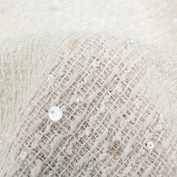 Tissu teint en fil de Offre Spéciale avec paillettes tissu tweed blazer femmes pour robe