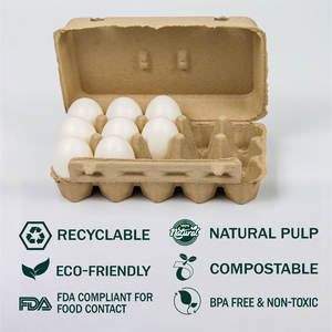 Kingwin Biologisch Abbaubare Eierverpackungsschalen aus Papier im 12er-/15er-/18er-/30er-Set - Product Image 3