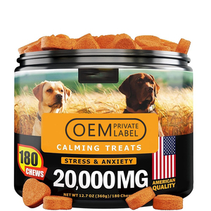Suppléments nutritionnels anti-anxiété et calmants OEM pour animaux de compagnie avec OEM/ODM de mastication molle pour chiens et relaxation - Product Image 1