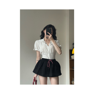 Jupe extensible pour femme à prix avantageux – Ensemble jupe et short confortable, couleur unie, style coréen, échantillon gratuit - Product Image 6