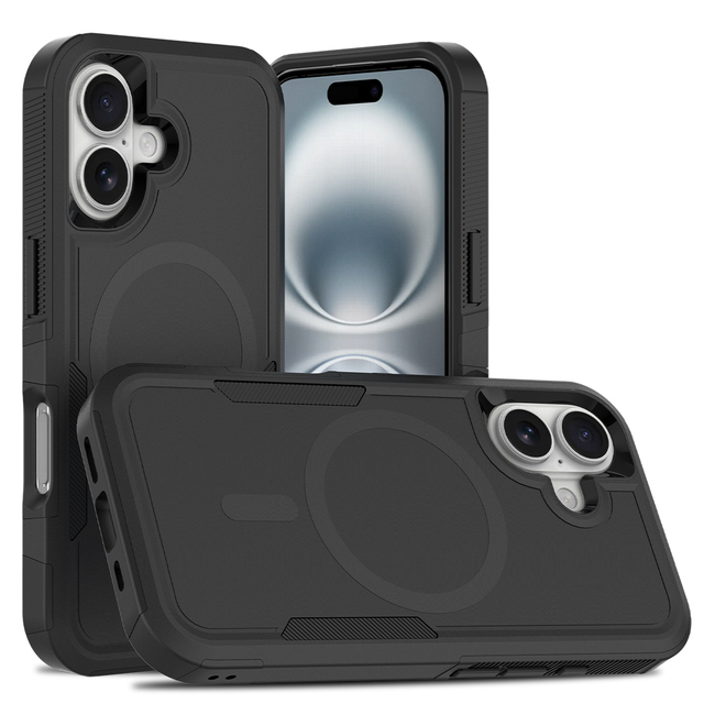 For iPhone 16 6.1 inch rugged dropproof case with Magnetic function