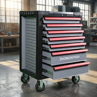 Gabinete de Almacenamiento Modular de Acero de Alta Calidad con 7 Cajones, con Cerradura y Recubrimiento en Polvo, para Herramientas de Taller y Garaje