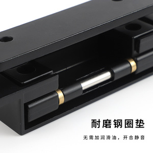 Invisible 2D Hinges Aluminum Alloy Black 180 Degree Adjustable Concealed Door Hardware Accessories - Product Image 3