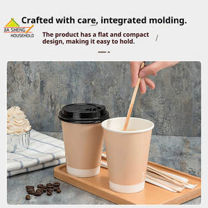 Pengaduk kopi kayu Birch alami portabel 5.5 "tongkat pengaduk sekali pakai untuk bar kopi dan pesta - Product Image 5