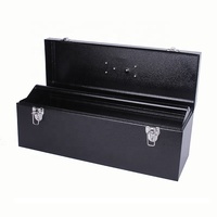 Boîte à outils en métal de 17 pouces-Boîte à outils portable robuste avec plateau organisateur et poignée-Loquets de verrouillage en métal solide-Scratch